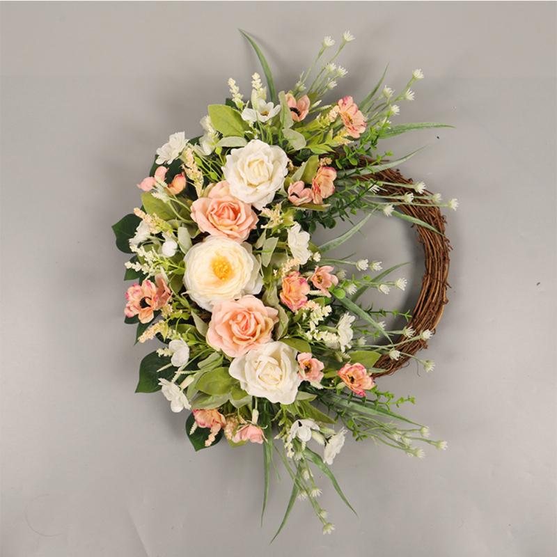 Artificial Wreath Simulation Garland Door Hanging For Wedding Home Christmas Decoration