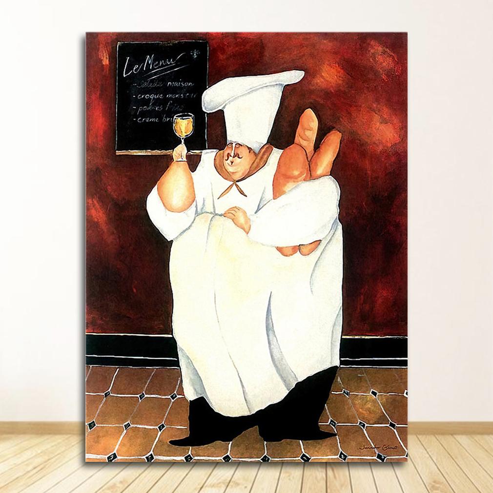 Кофейня холст украшение дома без рамки мультфильм аниме ресторан живопись пекарня повар плакат кухня настенная живопись печать картина