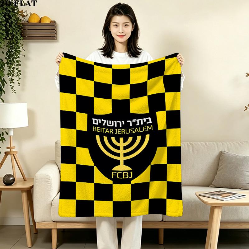1PC Beitar Jerusalem Fc Patterned Flannel Blanket Suitable For All Seasons For Home Decor Warmth And Comfort Gifts Holiday Present