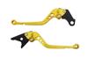 Bike Parts Center Billet Lever Brake Lever Clutch Lever Universal Custom Lever Unit Set Anodized Gold 910148