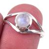 Natural Rainbow Moonstone Gemstone Handmade 925 Solid Silver Ring Size 7 L2A14