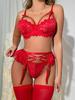 Lingerie Sexy  Erotic Lingerie Sexy Bra Set For Women Erotic Costumes Exotic Set Underwear Bra and Panty Garters