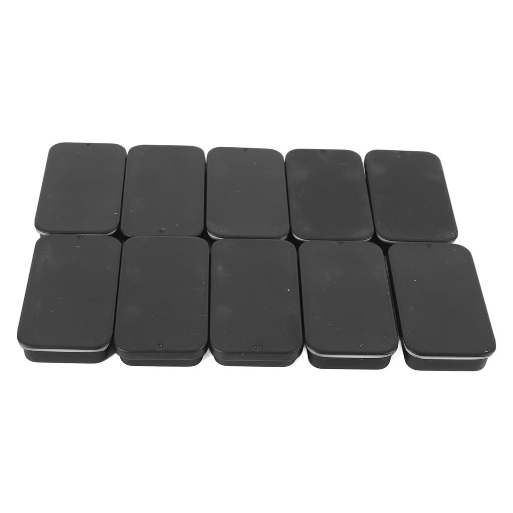10 Pcs Slide Top Metal Box Leakproof Portable Mini Sliding Metal Container for Lip Balm Candy Mints Beads