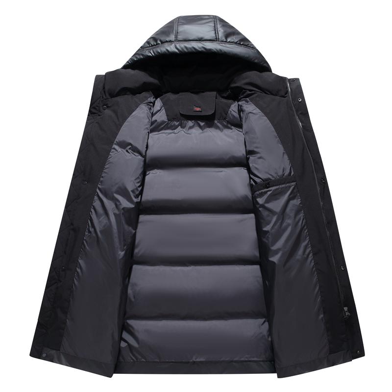 Unisex Winter Long Puffer Jacket For Men and Women 2023 New Thicken Warm 90% White Duck Down Coat Winter Hooded Parkas