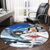 1pc Sword Art Online2 Print Round Carpet Chair Round Carpet Suitable for Bedroom Living Room Home Decorative Carpet