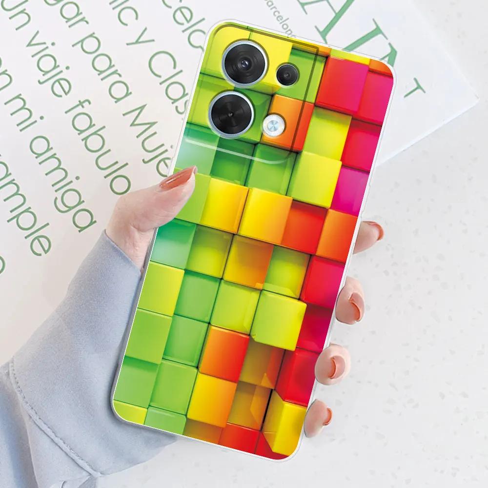 For OPPO Reno 8 Pro 5G Case 8 Pro + Gradient Color Transparent Case For OPPO Reno 8 Pro + Plus Reno8 Cover Silicone Back Bumper