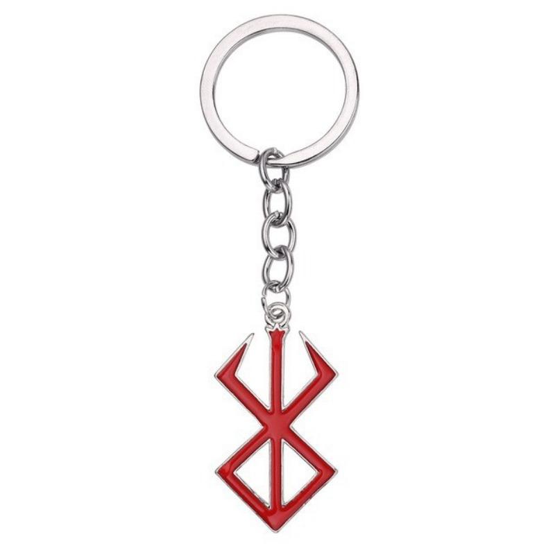 Creative Design Berserker Symbol Pendants Necklaces for Men Women Cartoon Mad Warrior Lightning Choker Key Chain Jewelry Gift