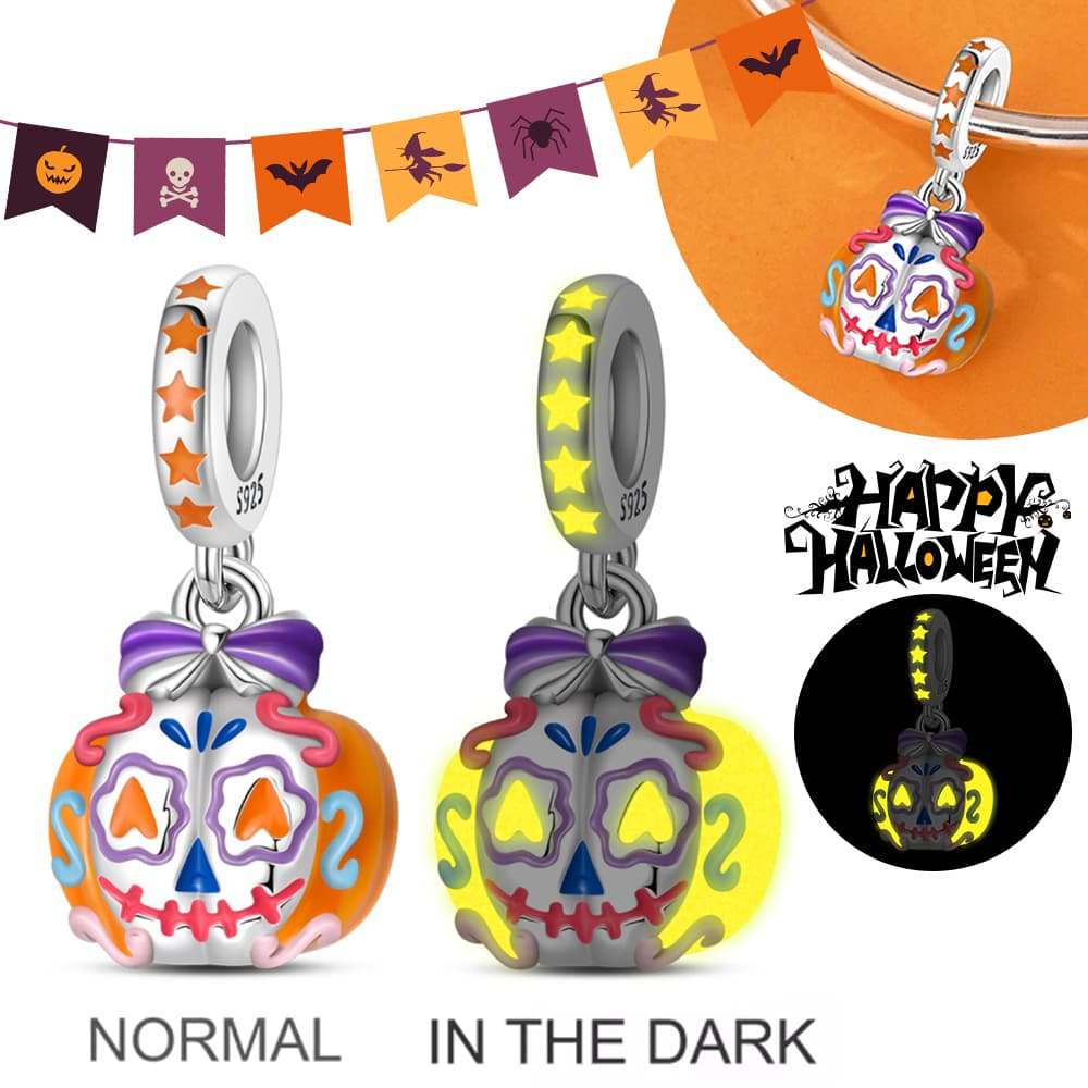 Хэллоуин Вечеринка Медный Светящийся Скелет Гроб Подвеска Бусины Подходят Браслет-шарм Для Изготовления Ювелирных Изделий Женские Подарки