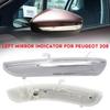Car Front Wing Door Mirror Turn Signal Light Housing Clear Indicator Lamp Cover for Peugeot 208 2012-2019 Parts