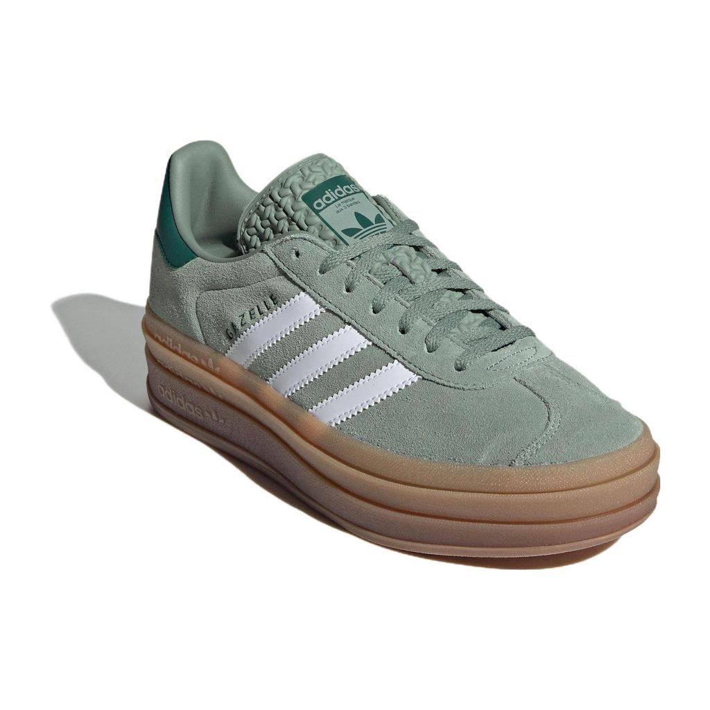 Adidas Женские кроссовки Gazelle Bold Silver Green Gum Cloud-White Collegiate-Green ID6998