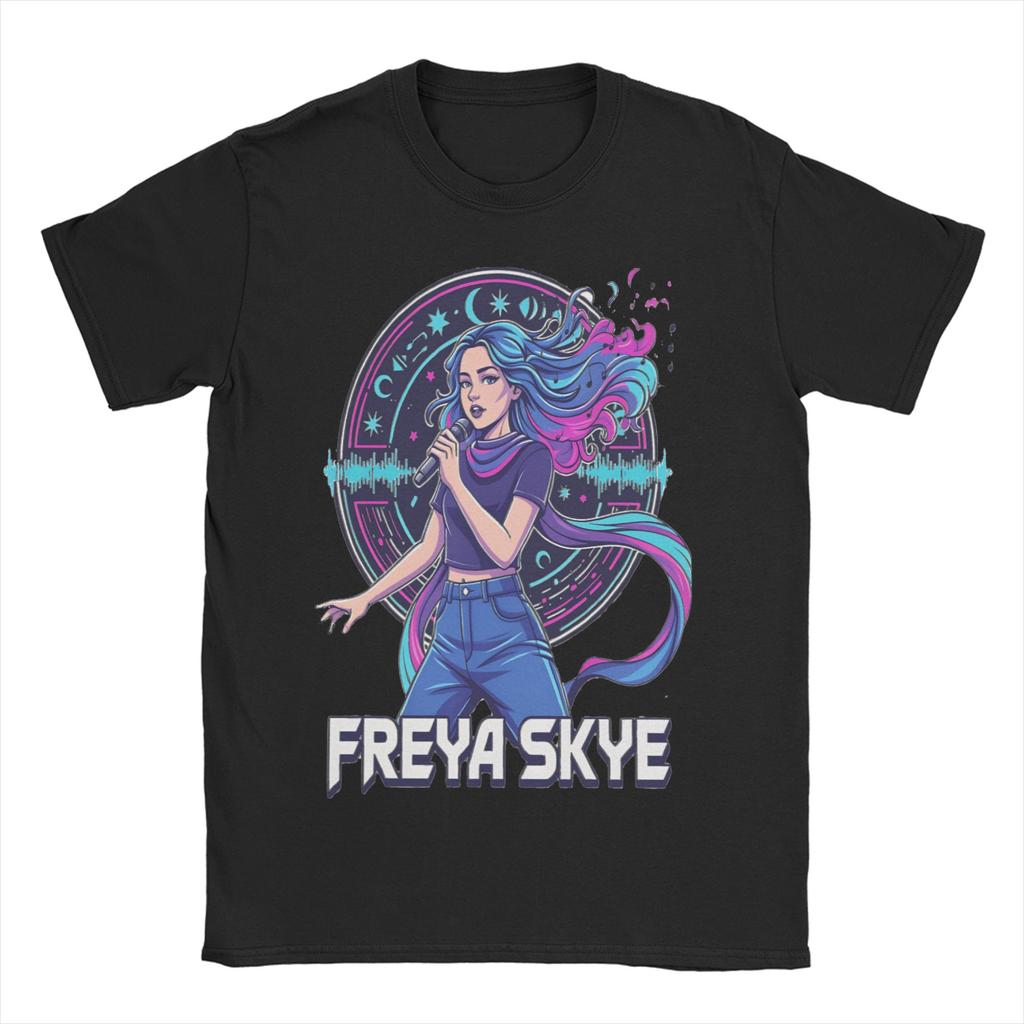 Freya Skyes Pure Cotton TShirt For Mens Summer Aesthetic T Shirts O Neck Trendy Cool Tees Oversized Casual Clothing