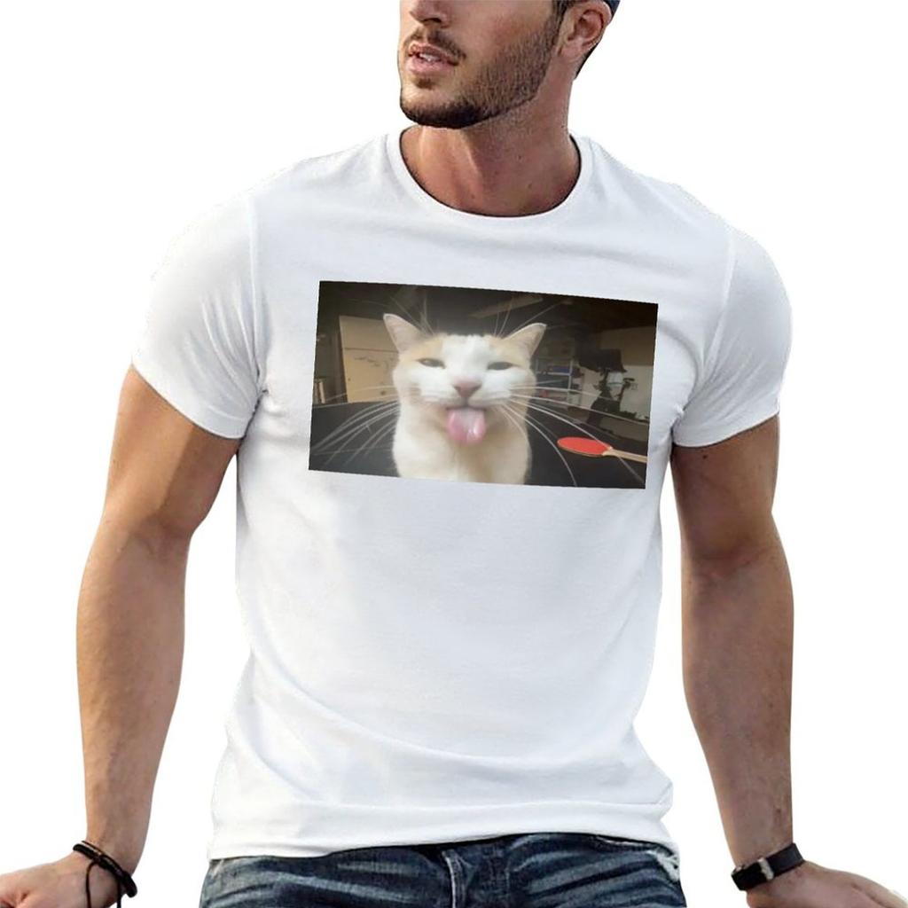 Silly Cat Bleh Tshirt Gym Wear Breathable Short Sleeve Tee
