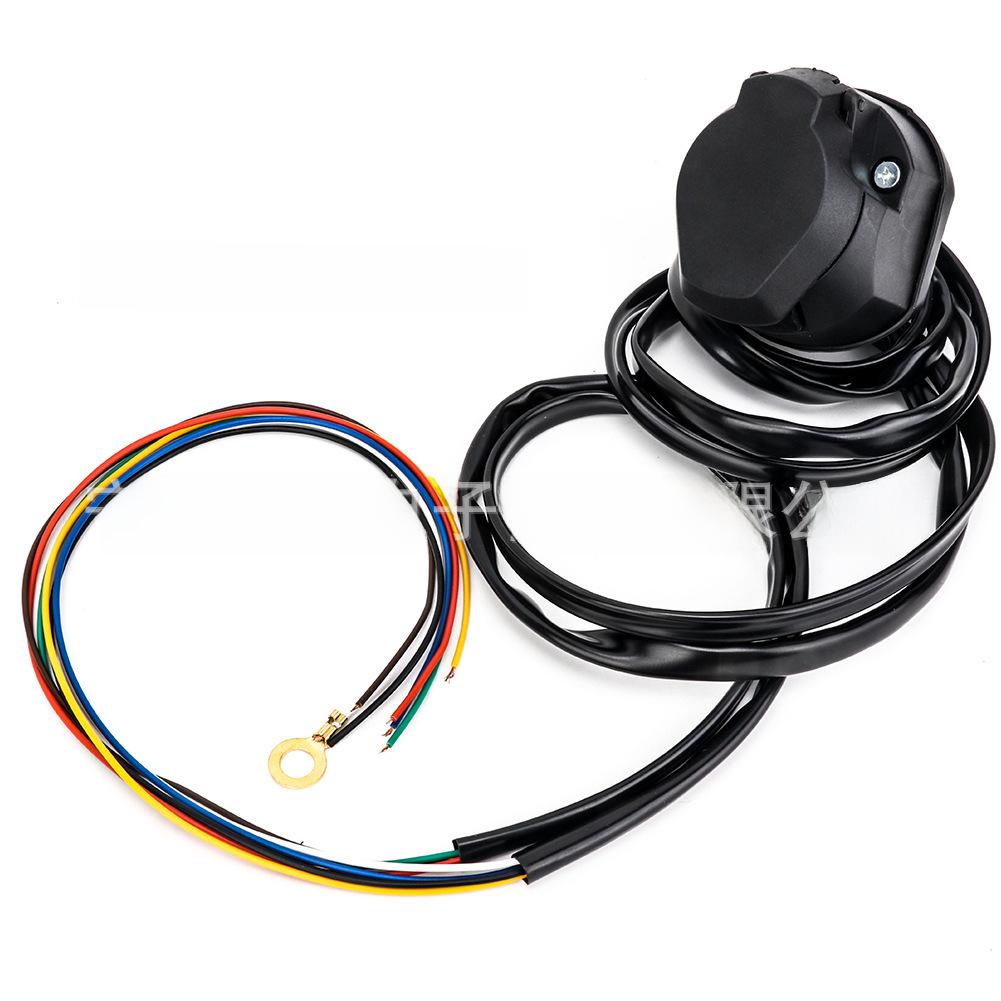 Европейский шнур питания с 7 отверстиями, европейской вилкой, плоским проводом 1,5 м и разъемом для прицепа