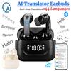 Language Translation Earbuds 144 Languages Bluetooth-Compatible 5.4 Real-time AI Translator Earphone for Travel Business