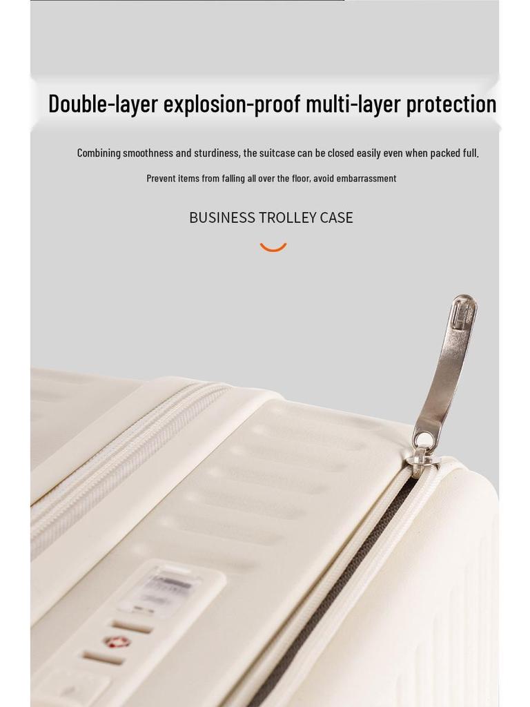 Большой 18-дюймовый чемодан-тележка для ручной клади с боковым открыванием - Унисекс, легкий, с защитой паролем