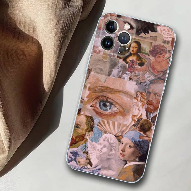 Мягкий силиконовый чехол для телефона с рисунком в стиле Ренессанс для iPhone 14 13 12 11 Pro Mini XS MAX 8 7 6 Plus X XS XR