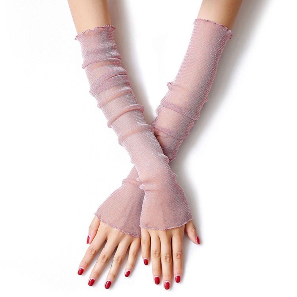 Sport Long-sleeved Glove Sunscreen Mesh Lace Arm Warmers Ice Silk Sleeves Sun Protection Cover