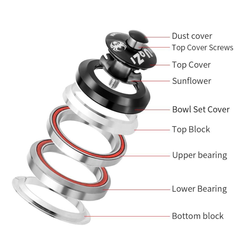 1 1/8 Безрезьбовая гарнитура с двойным подшипником 42 мм Полуинтегрированная гарнитура Гарнитура для шоссейного велосипеда МТБ