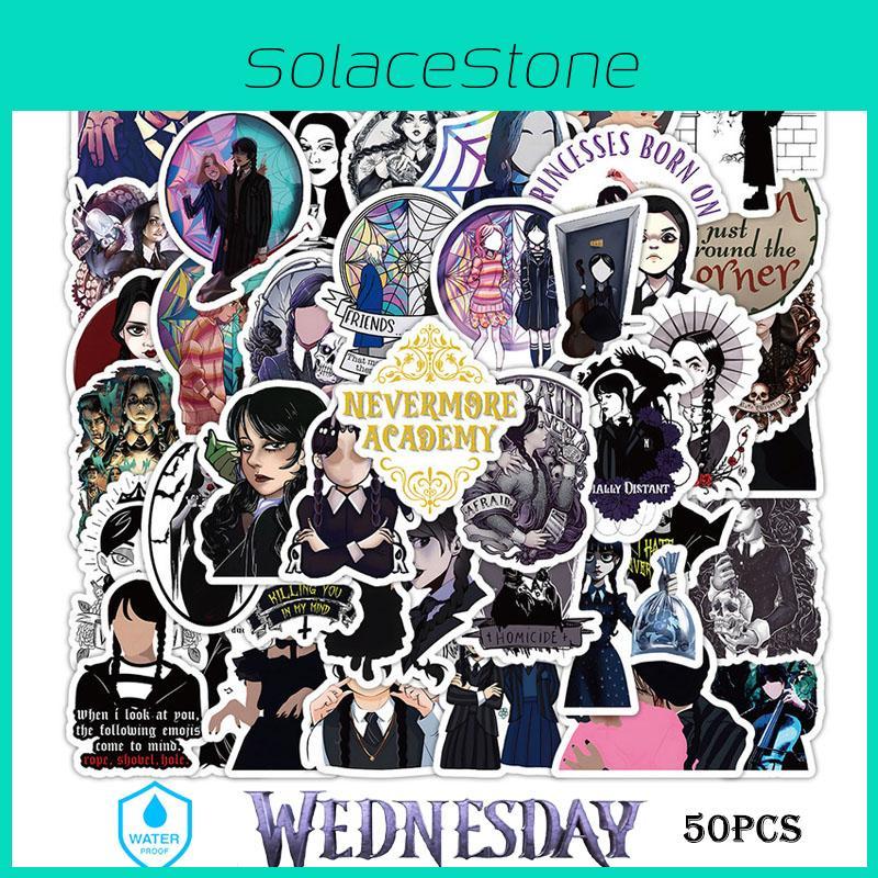 50 шт. Водонепроницаемые наклейки с Аддой Венсдей для украшения чемодана