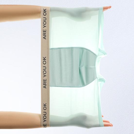 Мужские трусы-боксеры средней посадки, цветные шорты из ледяного шелка, ультратонкие дышащие летние трусы