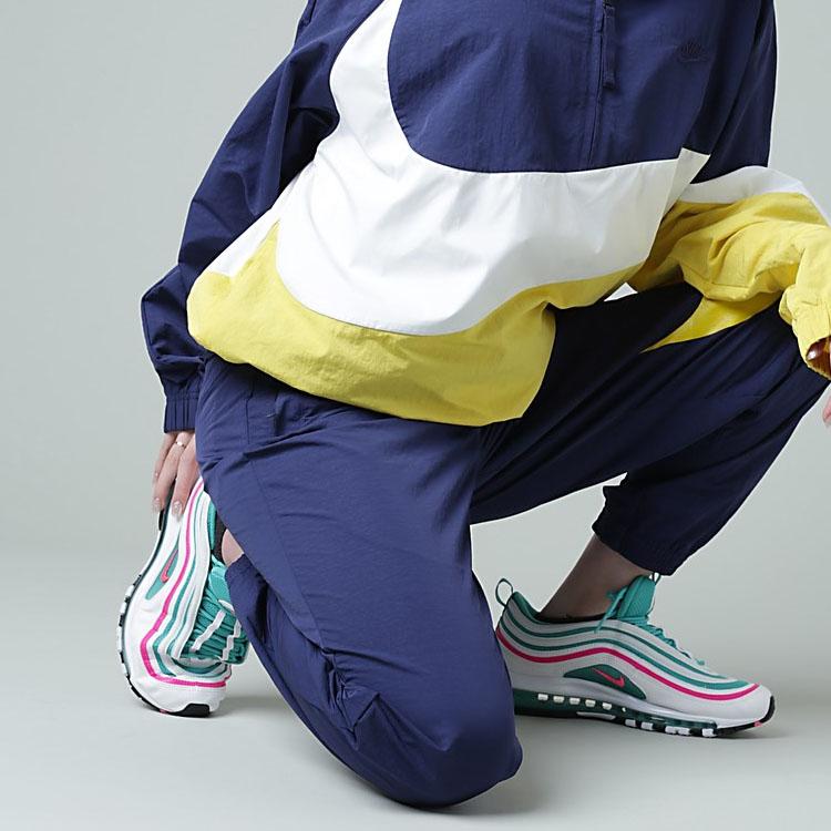 Nike Мужские тканые спортивные штаны с большим Swoosh, темно-синие AT5680-470