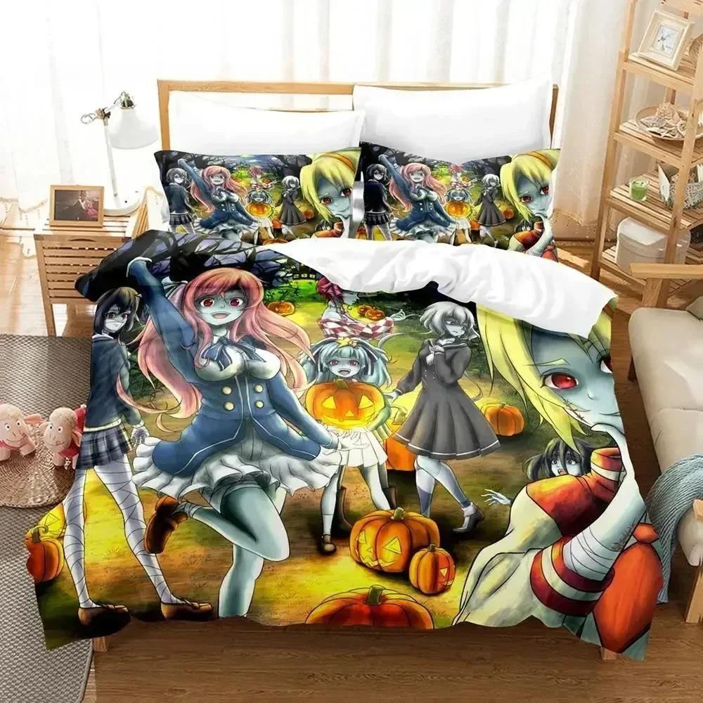 Постельное белье Zombie Land Saga Односпальный Полуторный Двуспальный Кингсайз Комплект постельного белья Взрослый Детский Спальня Комплекты пододеяльников Комплект простыней с 3D-принтом