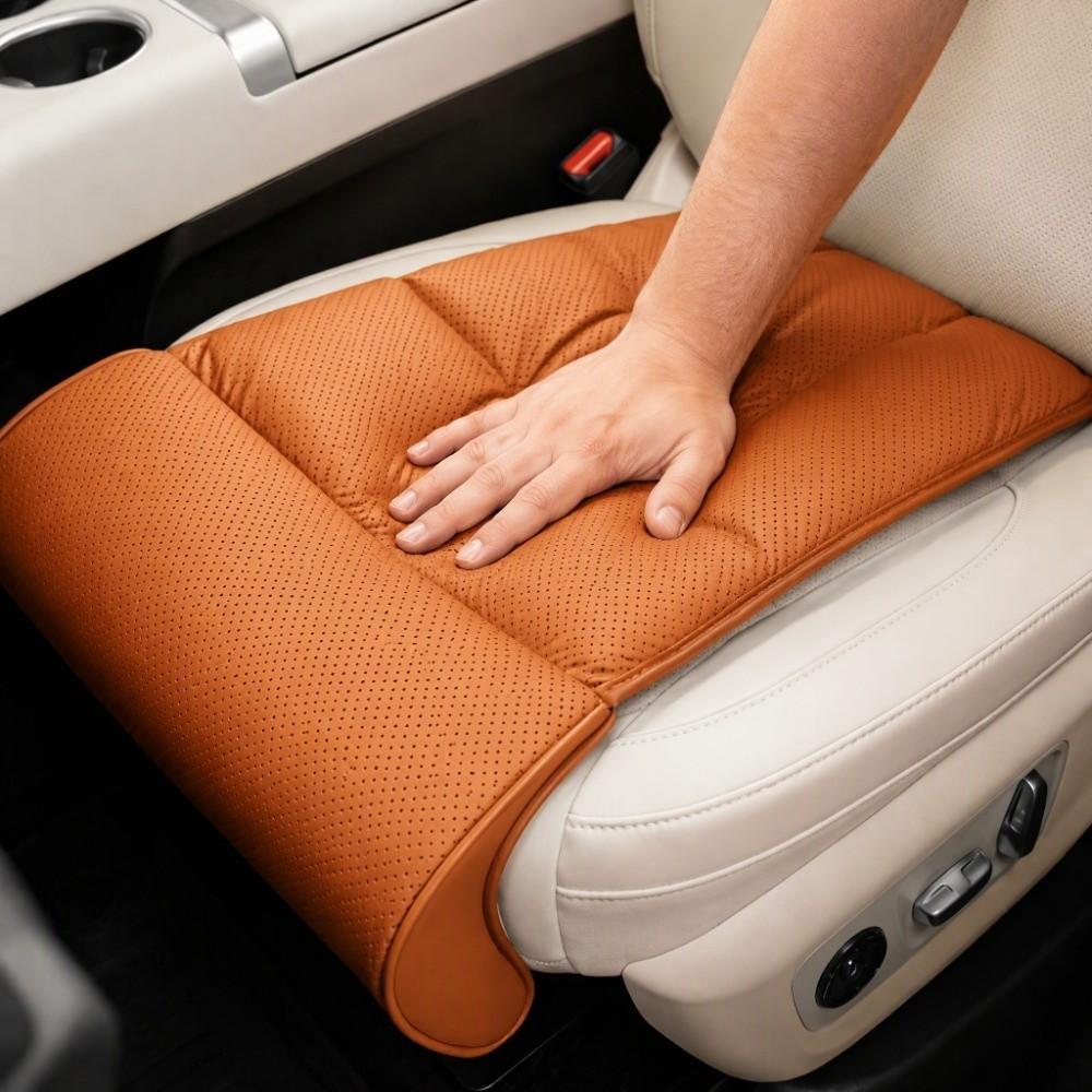 Suede Cover Leg Support Extender Nappa Leather Footrest Cushion Car Seat Cover Car Interior
