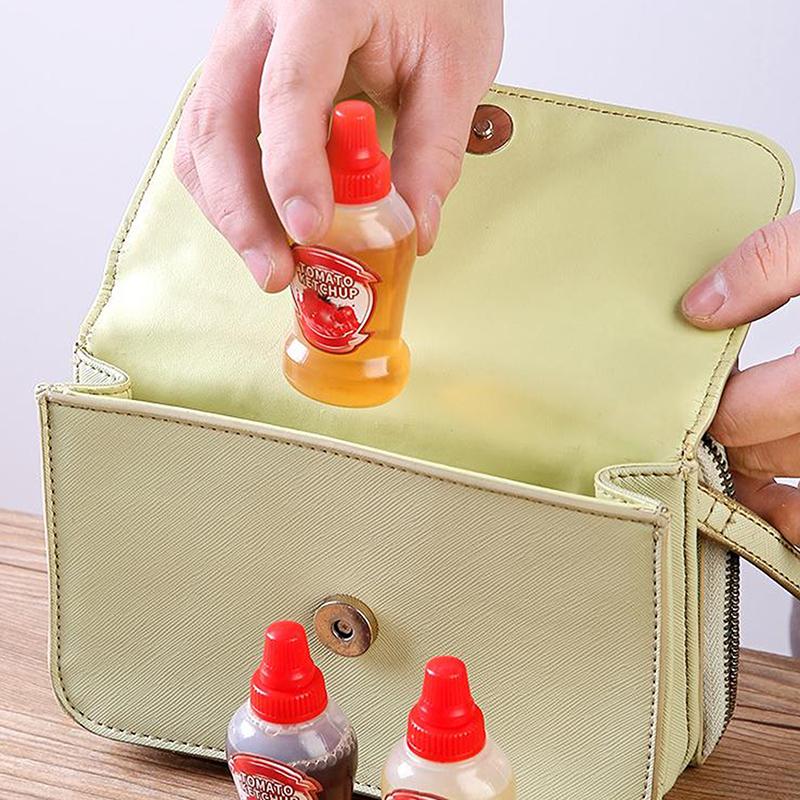 Mini 40ML Portable Small Sauce Container Tomato Gravy Boat Salad Dressing Oil Spray Bottle Ketchup Honey Mustard
