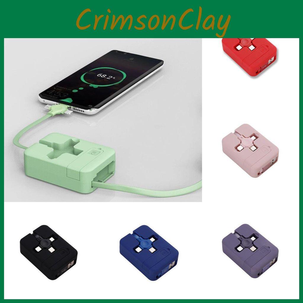 Кабель 3-в-1 для быстрой зарядки для iOS, Micro и Type-C, не запутывающийся дизайн