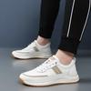 Уличная мода повседневные черно-белые кроссовки летняя обувь мужская на шнуровке из натуральной кожи плоские туфли мужская обувь класса люкс