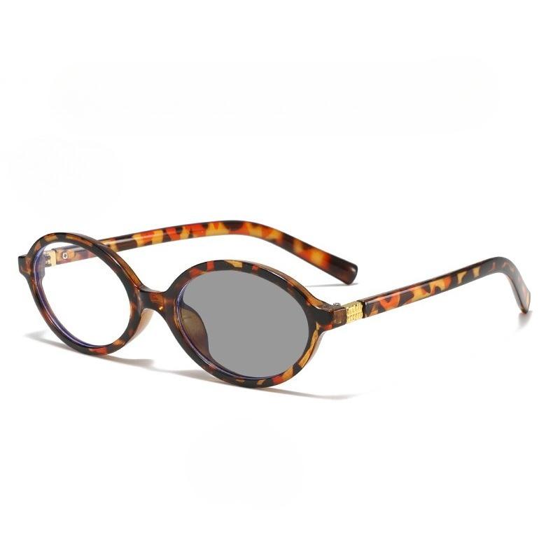 Ретро Овальная Оправа Фотохромные Очки для Чтения Женские Плюс Диоптрии Очки Мода Анти-синий Свет Рецептурные Солнцезащитные Очки