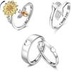 Горячая продажа вращающееся кольцо Подсолнух, Солнце Луна Звезда кольцо, регулируемые аксессуары подарок
