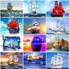 5D DIY Diamond Painting Full Square/Round Drill Rhinestones Mosaic Ship Boat Diamond Embroidery Cross Stitch Kits Home Decor