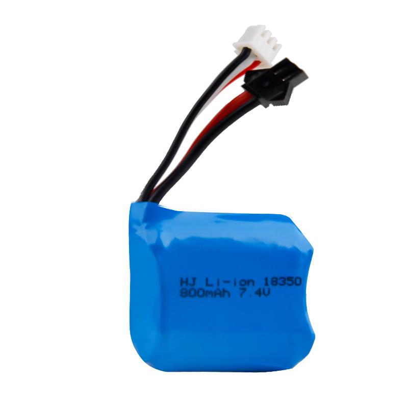 7.4V 800mAh Li-ion Battery for H100 H102 H106 18350 7.4V Battery for JJRC S1 S2 S3 S4 S5 High Speed RC Boat 1Pcs to 5Pcs