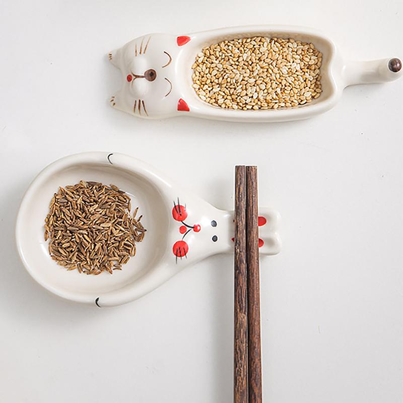 Милая кошка керамическая маленькая тарелка мини горчица песто томатный кетчуп соевый соус тарелка приправа тарелки с ручкой для домашнего ресторана