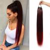 Long Straight Ponytail Wig with Rubber Bands, Soft and Heat-resistant Synthetic Wig Suitable for Women's Daily Use As a Ponytail Accessory