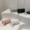 Underarm Bag New Trendy and Fashionable Wrinkled Bag French Niche Chain Bag Women's Casual Square Bag Crossbody Bag