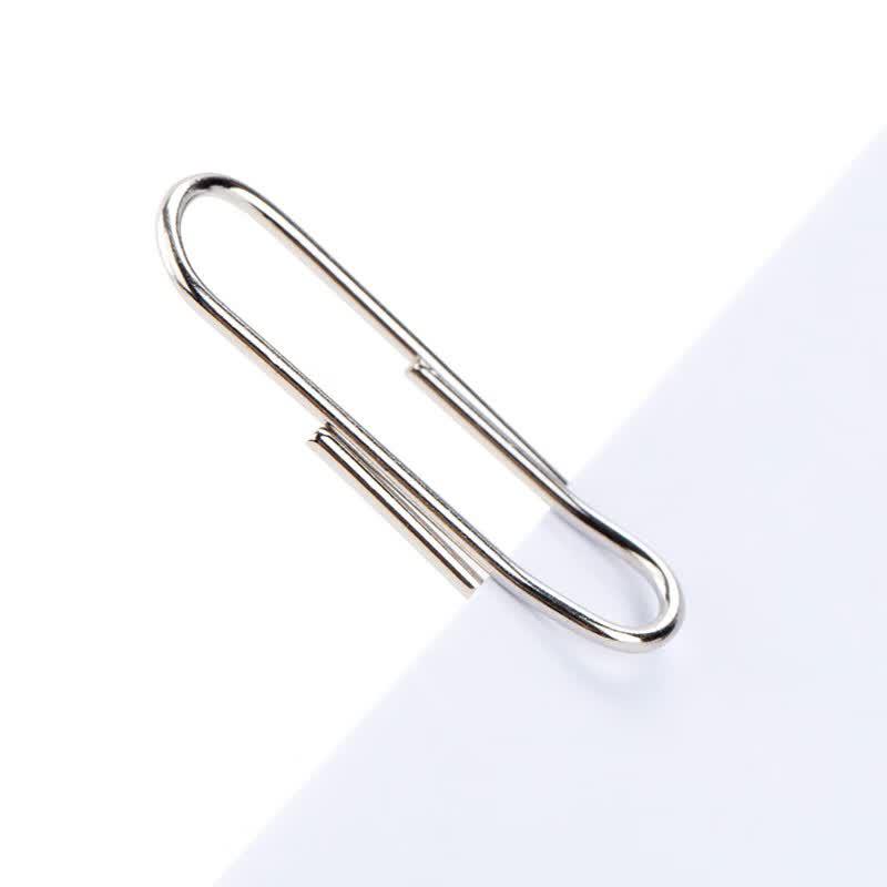 Deli 0018 #3 Nickel-Plated Metal Paper Clips, 5-Box Pack