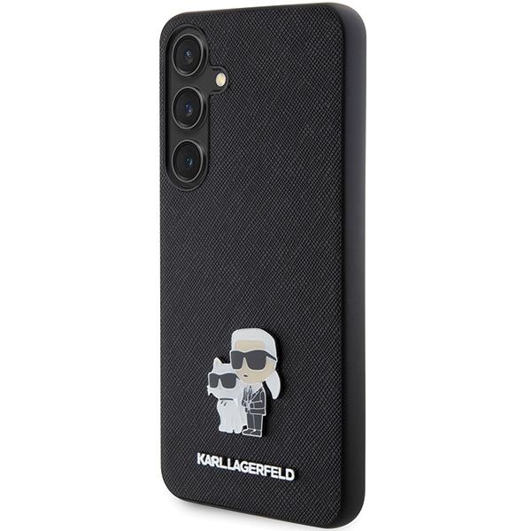 Karl Lagerfeld KLHCS24SPSAKCMPK S24 S921 hardcase black/black Saffiano Karl & Choupette Metal Pin