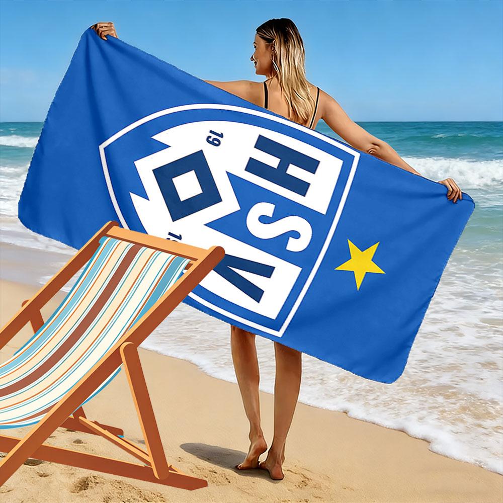 Синее пляжное полотенце с логотипом HSV Обязательное пляжное полотенце для поездок на пляж