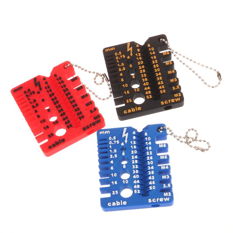 Portable Nut And Drill Bit Thread Checker 3D Printed Wire Screw Measuring Tool Screw Drill Bit Gauge For Nuts Bolts Threads