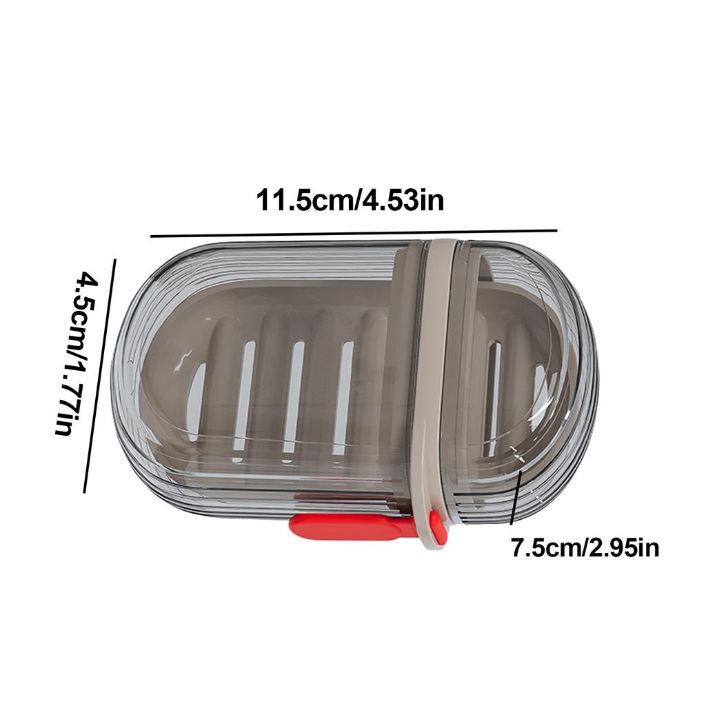 Портативная дорожная мыльница со сливом воды, принадлежности для ванной комнаты, водонепроницаемые герметичные прозрачные держатели и дозаторы для ванной комнаты