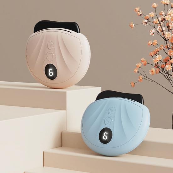 Electric Facial Massager Digital Display Compact Design Portable Rechargeable Anti-Aging Face Massager with Heat and Vibration