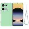 For Xiaomi Redmi Note 14S 4G Liquid Silicone Case Phone Back Cover with Hand Strap