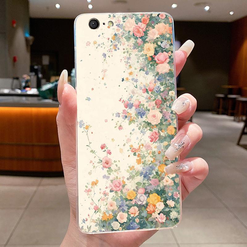 Case For OPPO A39 A57 2016 A59 A59S F1S Flower Butterfly Phone Casing For OPPO CPH1701 Soft Silicone Transparent TPU Jelly Cover