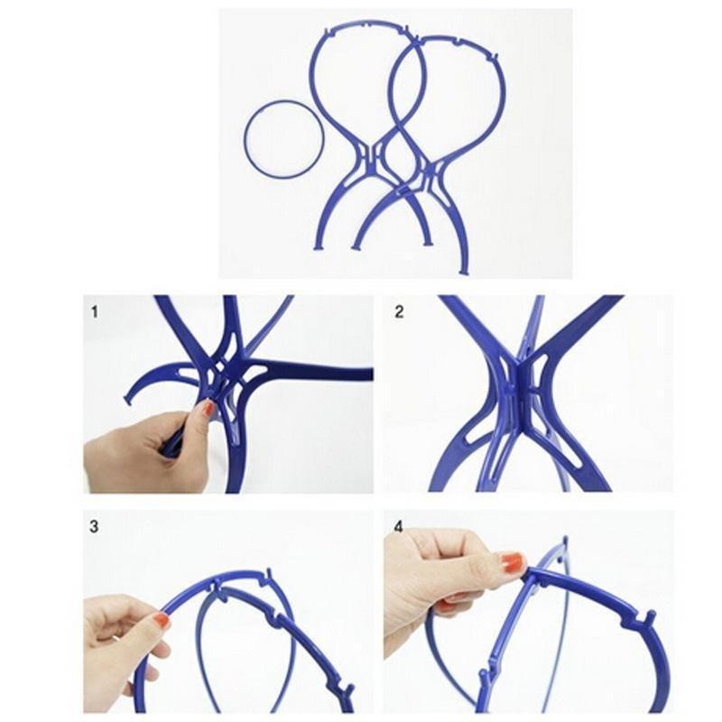 Пластиковая Складная Стабильная Прочная Шляпа Дисплей Подставка Для Парика Подставка Для Головы Манекена Портативная Складная Красота Аксессуары Для Волос Подставка Для Парика