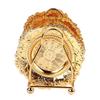 7PCS Gold Drink Coasters Set Iron Coasters with Holder Coasters Table Coasters Set  For Home