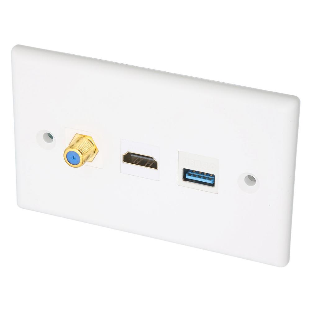 Настенная панель HD Multimedia Interface Ethernet без пайки HD USB3.0 TV F-типа для