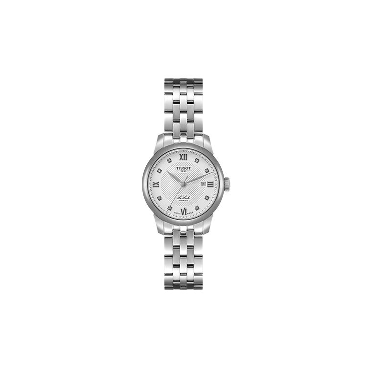 Tissot Le Locle Automatic Mechanical Movement Diamond Calendar Simple Casual Elegant Watch Women watches White Steel T006.207.11.036.00