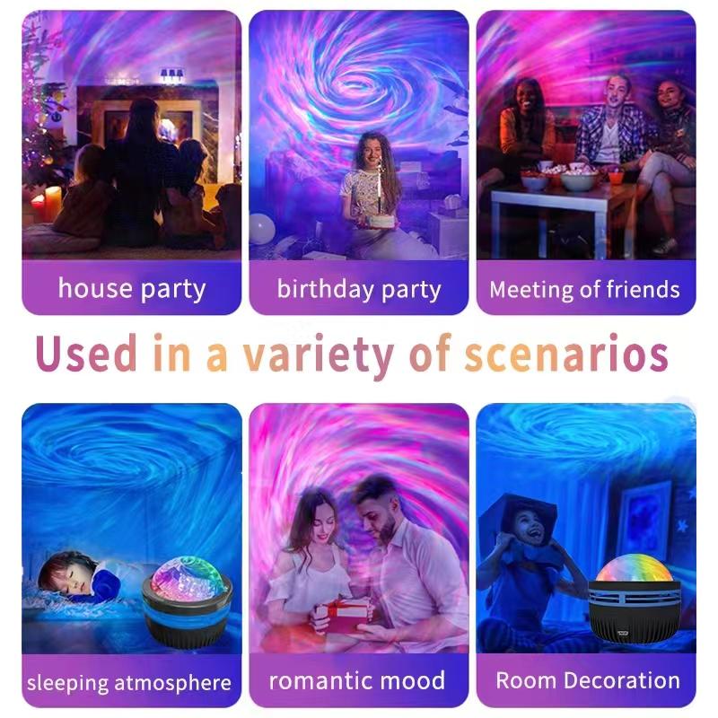 1PC LED Galaxy Projector Light Colorful Galaxy Sky Projector Bedroom Night Light Kids Room Decoration Christmas Party Decoration